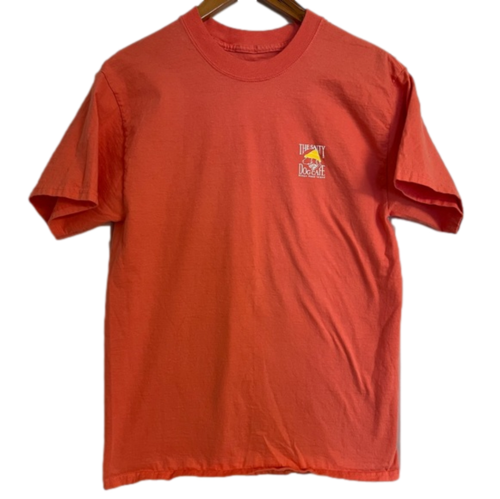 The Salty Dog Cafe Short (Hilton Head) Sleeve Coral Tshirt Size Medium